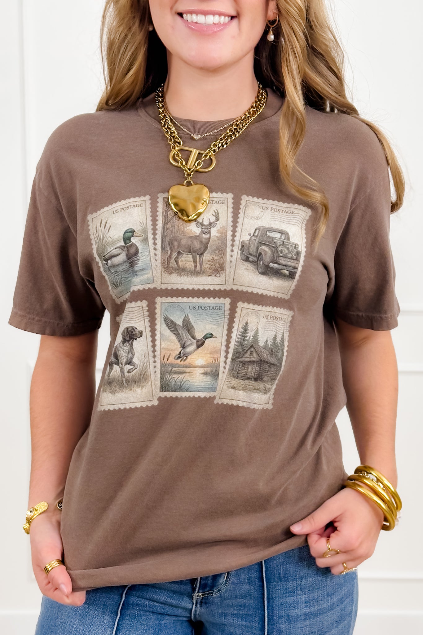 Plus/Reg Short Sleeve Duck Hunting Stamps Graphic Tee