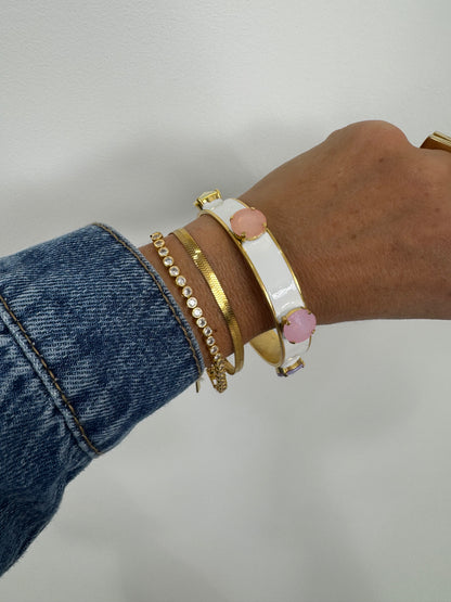 TOVA Keira Round Crystal Bangle