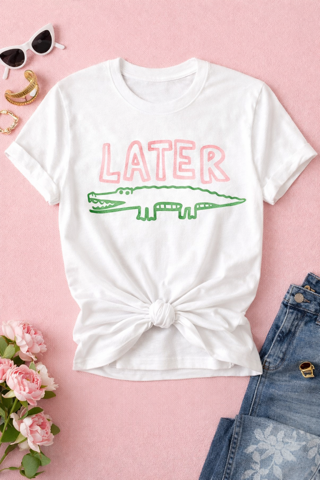 Plus/Reg Short Sleeve "Later Gator" Graphic Tee