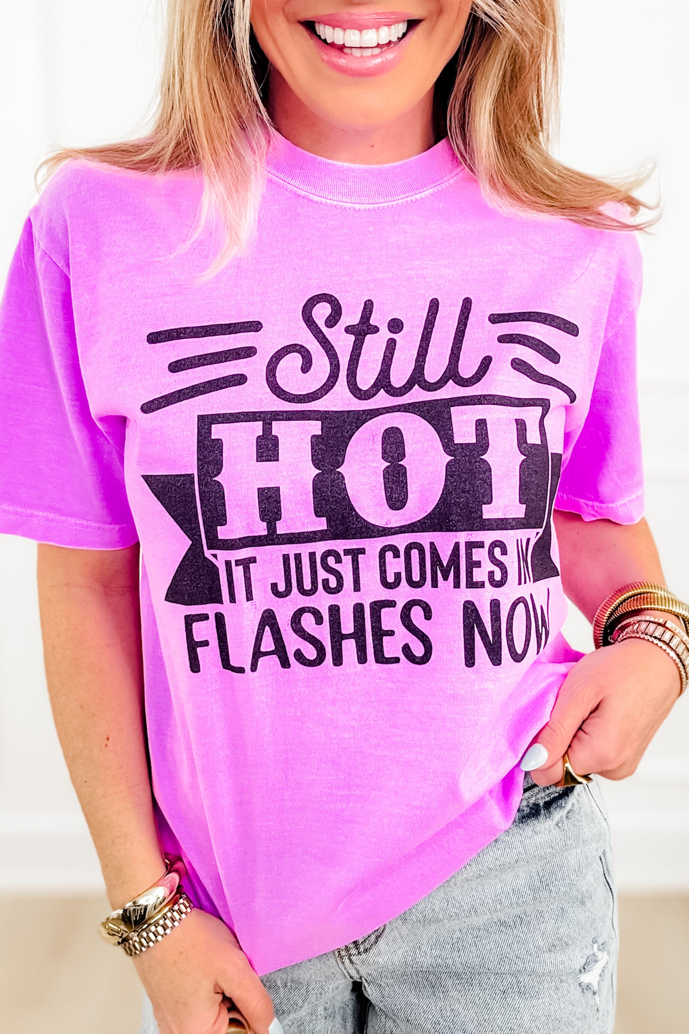 Plus/Reg Short Sleeve "Still Hot..." Graphic Tee