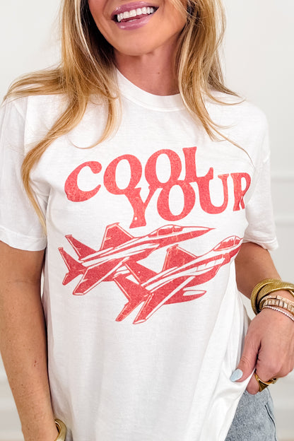 Plus/Reg Short Sleeve "Cool Your Jets " Graphic Tee