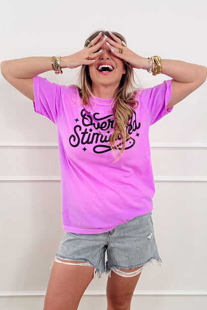 Plus/Reg Short Sleeve "Over Stimulated" Graphic Tee