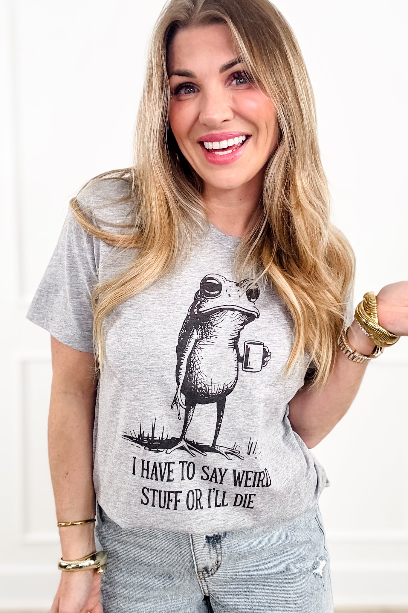 Plus/Reg Short Sleeve "I Have to Say Weird Stuff or I Die" Graphic Tee