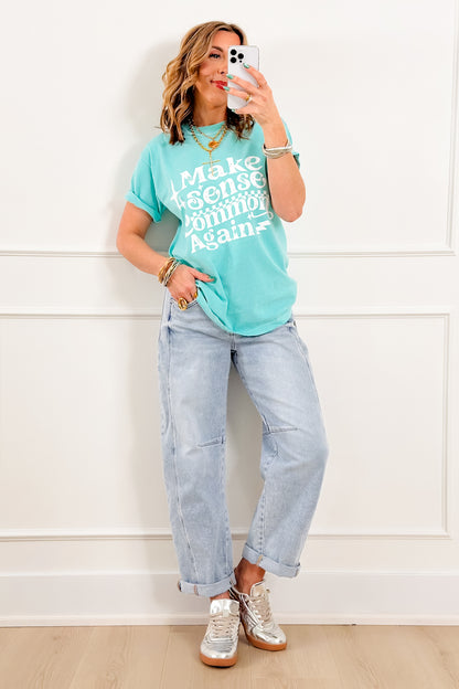 Plus/Reg Short Sleeve "Make Sense Common Again" Graphic Tee