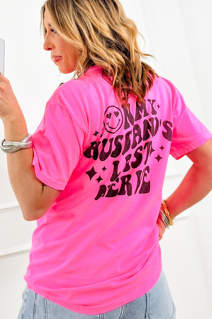 Plus/Reg Short Sleeve "On My Husband's Last Nerve" Graphic Tee