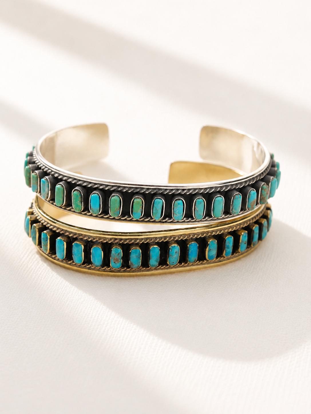 BOHO SOL Turquoise Multi Stone Cuff