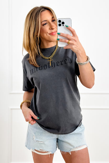 Plus/Reg Short Sleeve "Unbothered" Graphic Tee