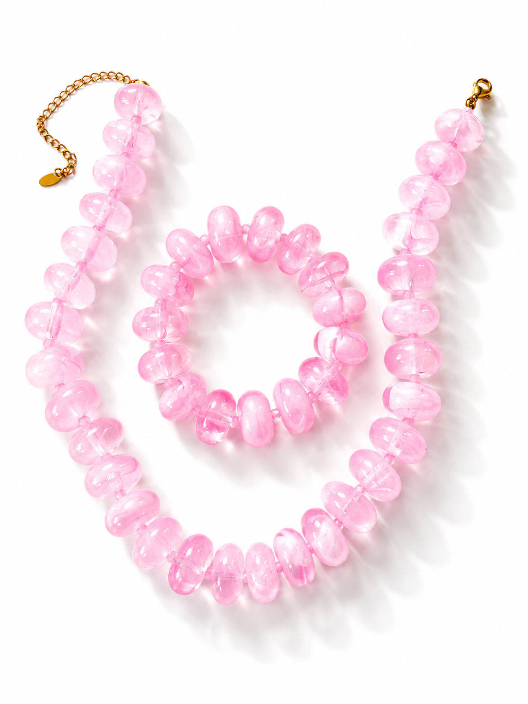 Treasure Jewels Beaded Necklace and Bracelet Set