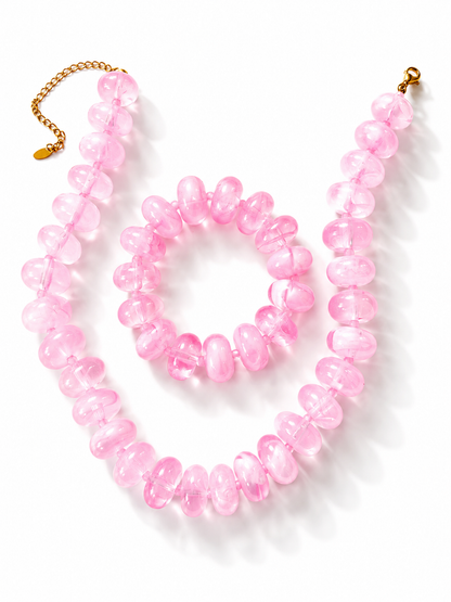 Treasure Jewels Beaded Necklace and Bracelet Set