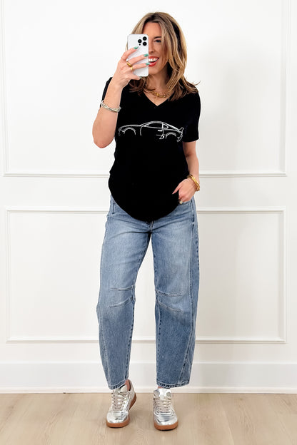 Plus/Reg Short Sleeve V Neck MK IV Supra Graphic Tee