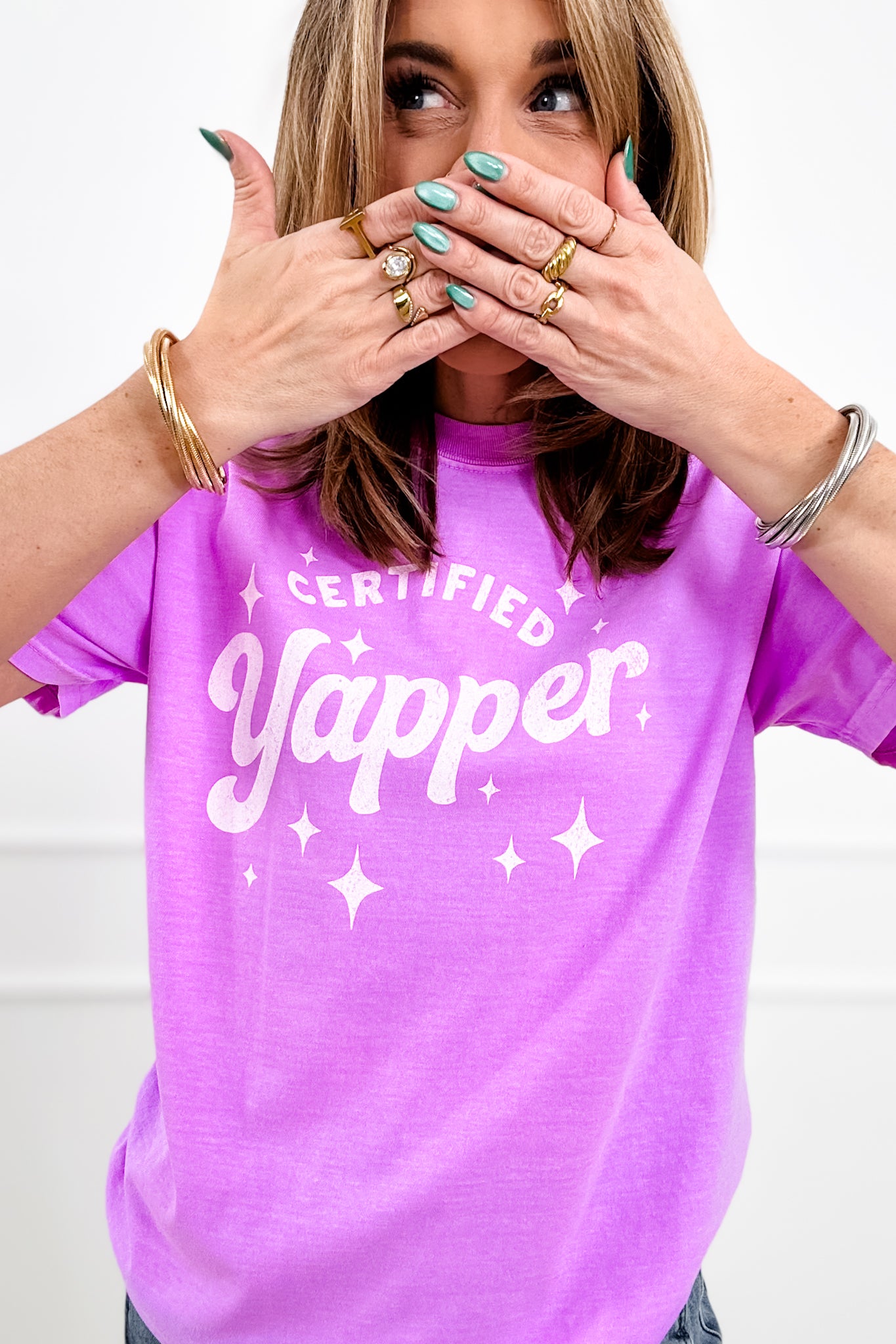 Plus/Reg Short Sleeve "Certified Yapper" Graphic Tee