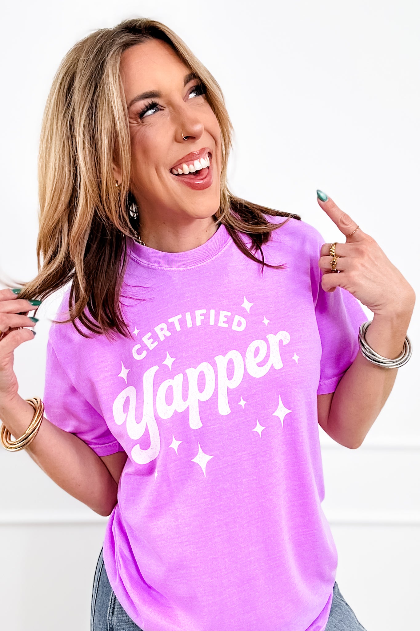 Plus/Reg Short Sleeve "Certified Yapper" Graphic Tee