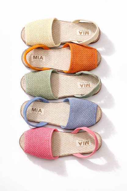 MIA Textured Fabric Slingback Comfort Flat