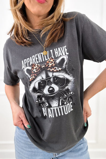 Plus/Reg Short Sleeve "Apparently I Have An Attitude" Graphic Tee