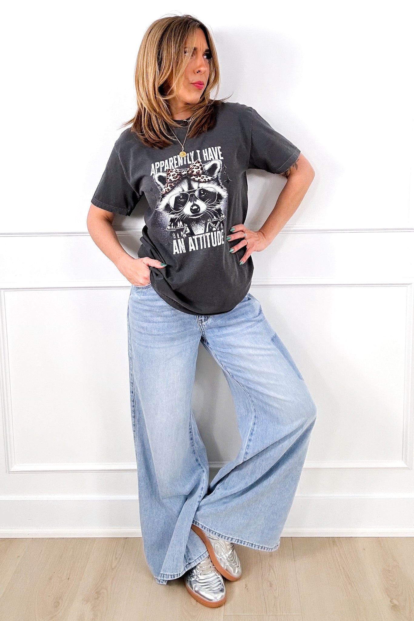 Plus/Reg Short Sleeve "Apparently I Have An Attitude" Graphic Tee