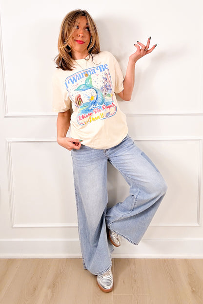 Plus/Reg Short Sleeve "I Wanna Be Where The People Aren't" Graphic Tee