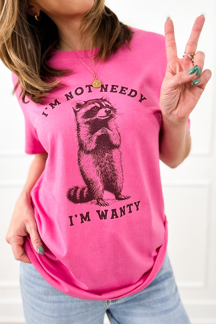 Plus/Reg Short Sleeve "I'm Not Needy, I'm Wanty" Graphic Tee