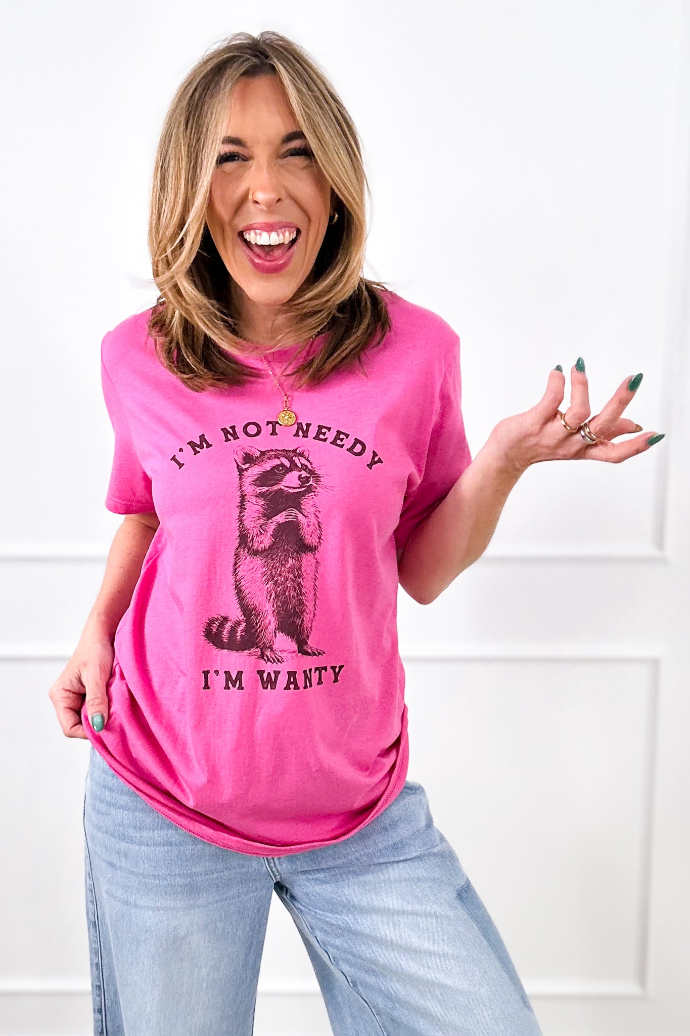 Plus/Reg Short Sleeve "I'm Not Needy, I'm Wanty" Graphic Tee