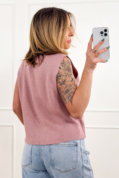 Sleeveless Button Down Sweater Vest