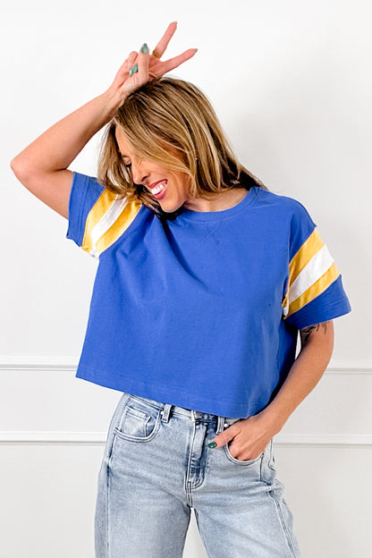 Short Sleeve Color Block Top
