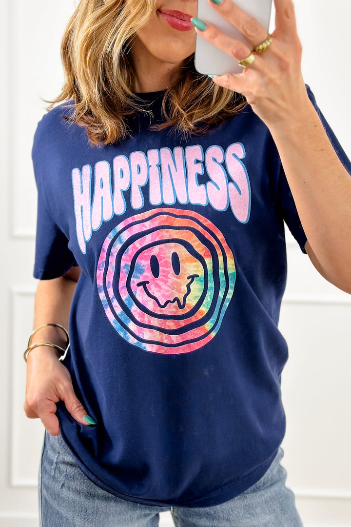 Plus/Reg Short Sleeve "Happiness" Graphic Tee