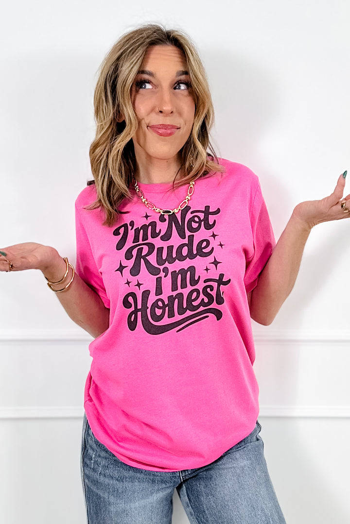 Plus/Reg Short Sleeve "I'm Not Rude, I'm Honest" Graphic Tee