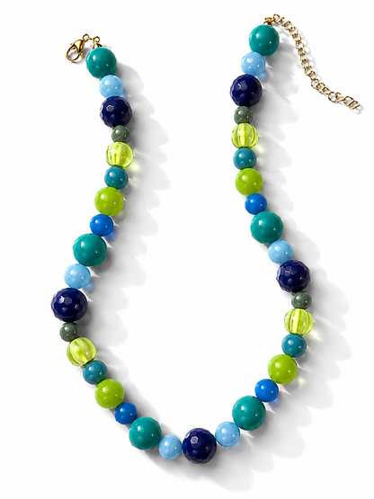 Treasure Jewels Love Big Blues Beaded Necklace