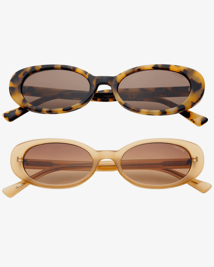 Freyrs Mimi Acetate Oval Sunglasses - Freckled Poppy