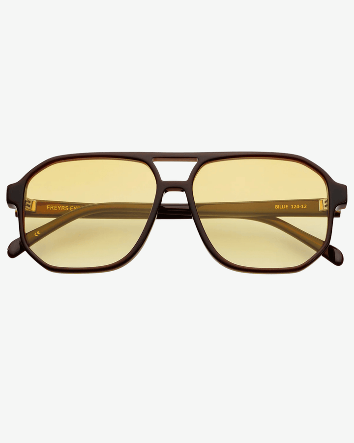 Freyrs Billie Chocolate Aviator Sunglasses - Freckled Poppy