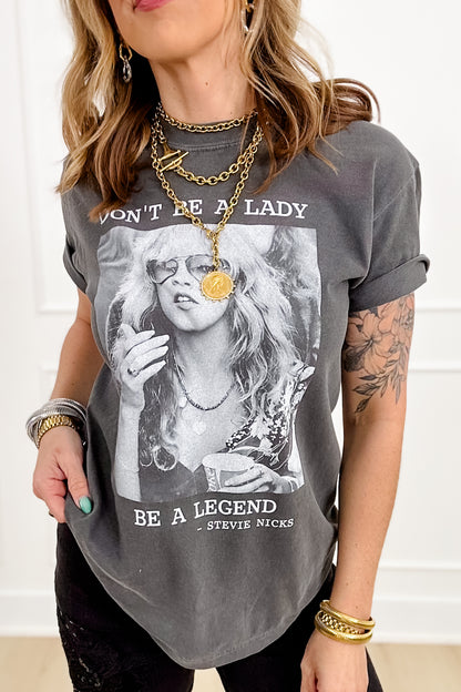 Plus/Reg Short Sleeve "Don't Be a Lady" Graphic Tee