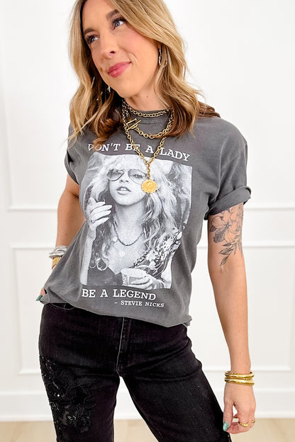 Plus/Reg Short Sleeve "Don't Be a Lady" Graphic Tee