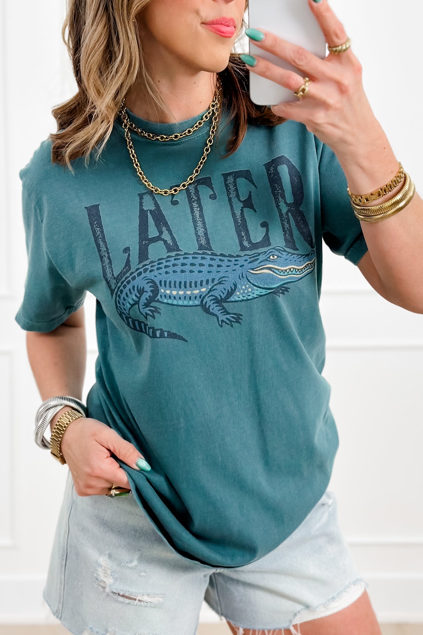 Plus/Reg Short Sleeve "Later Gator" Graphic Tee