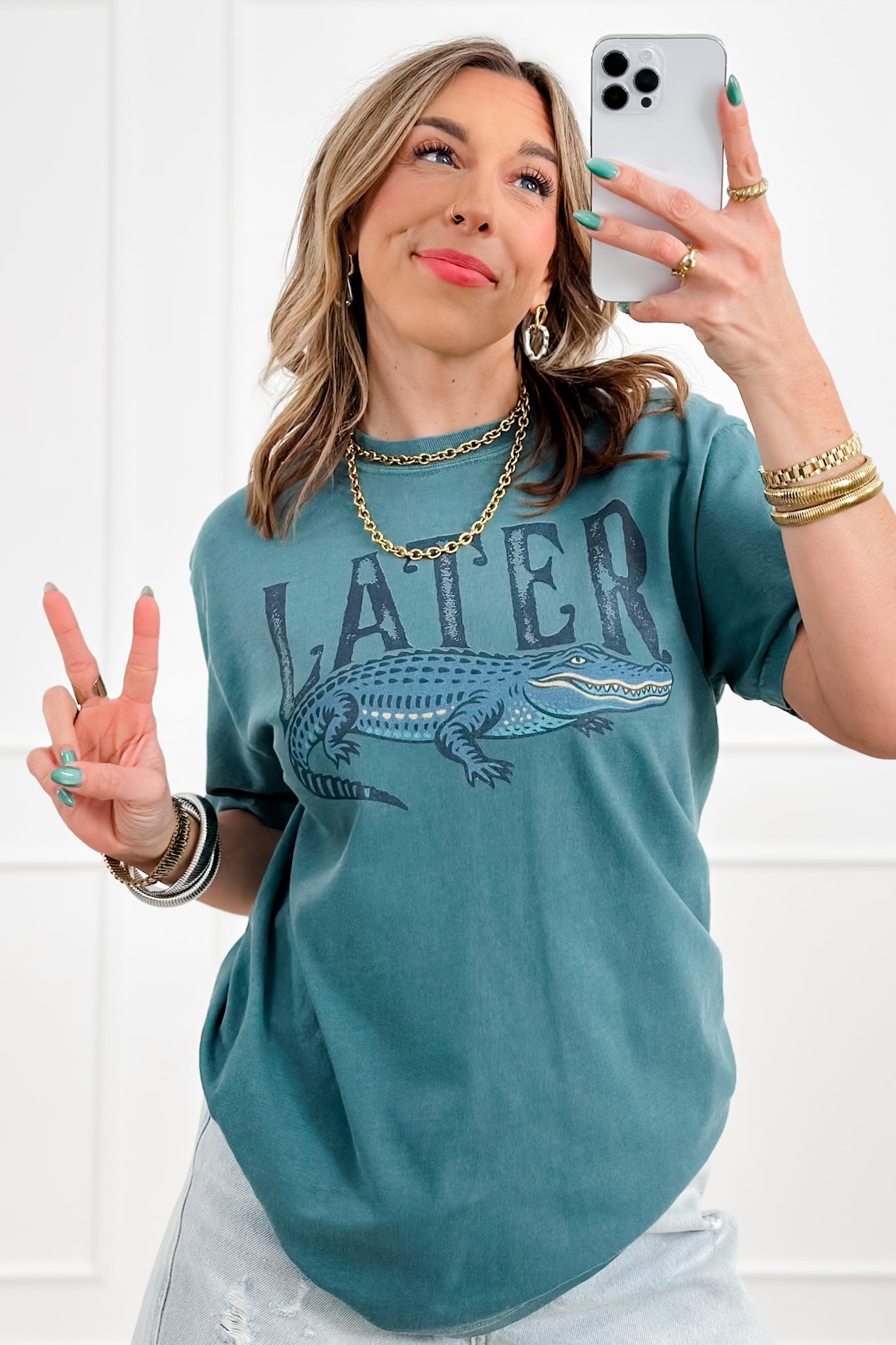 Plus/Reg Short Sleeve "Later Gator" Graphic Tee