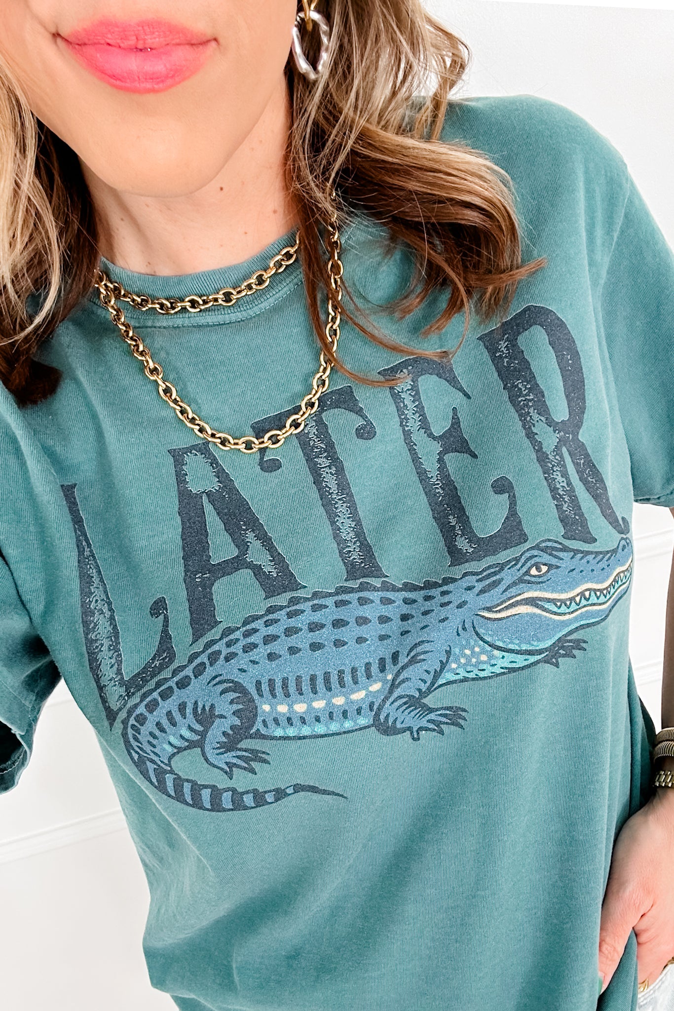 Plus/Reg Short Sleeve "Later Gator" Graphic Tee