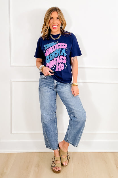 Plus/Reg Short Sleeve "Your Anxiety Is..." Graphic Tee