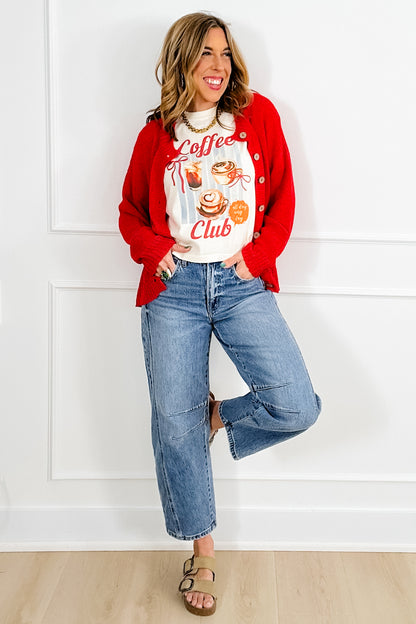 Plus/Reg Short Sleeve "Coffee Club" Graphic Tee