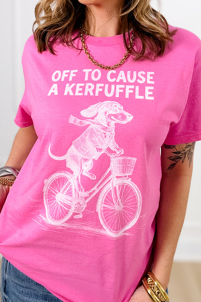 Plus/Reg Short Sleeve "Off To Cause A Kerfuffle" Graphic Tee
