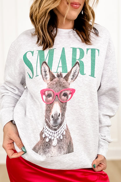 Plus/Reg Long Sleeve Smart A** Graphic Sweatshirt