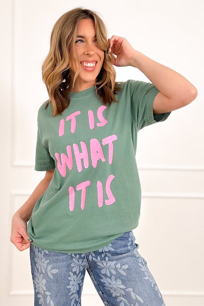 Plus/Reg Short Sleeve "It Is What It Is" Graphic Tee