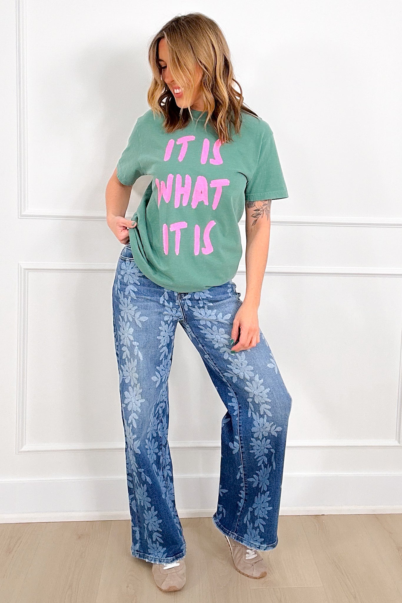 Plus/Reg Short Sleeve "It Is What It Is" Graphic Tee