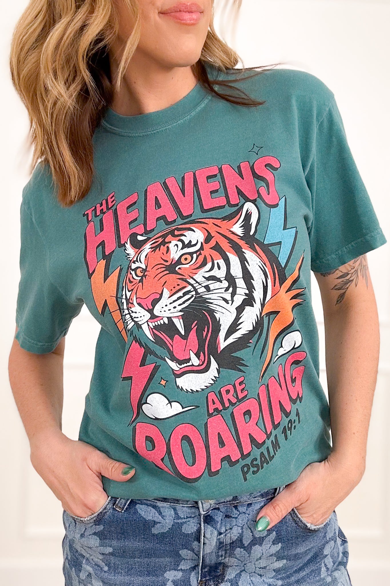 Plus/Reg Short Sleeve "The Heavens Are Roaring" Graphic Tee