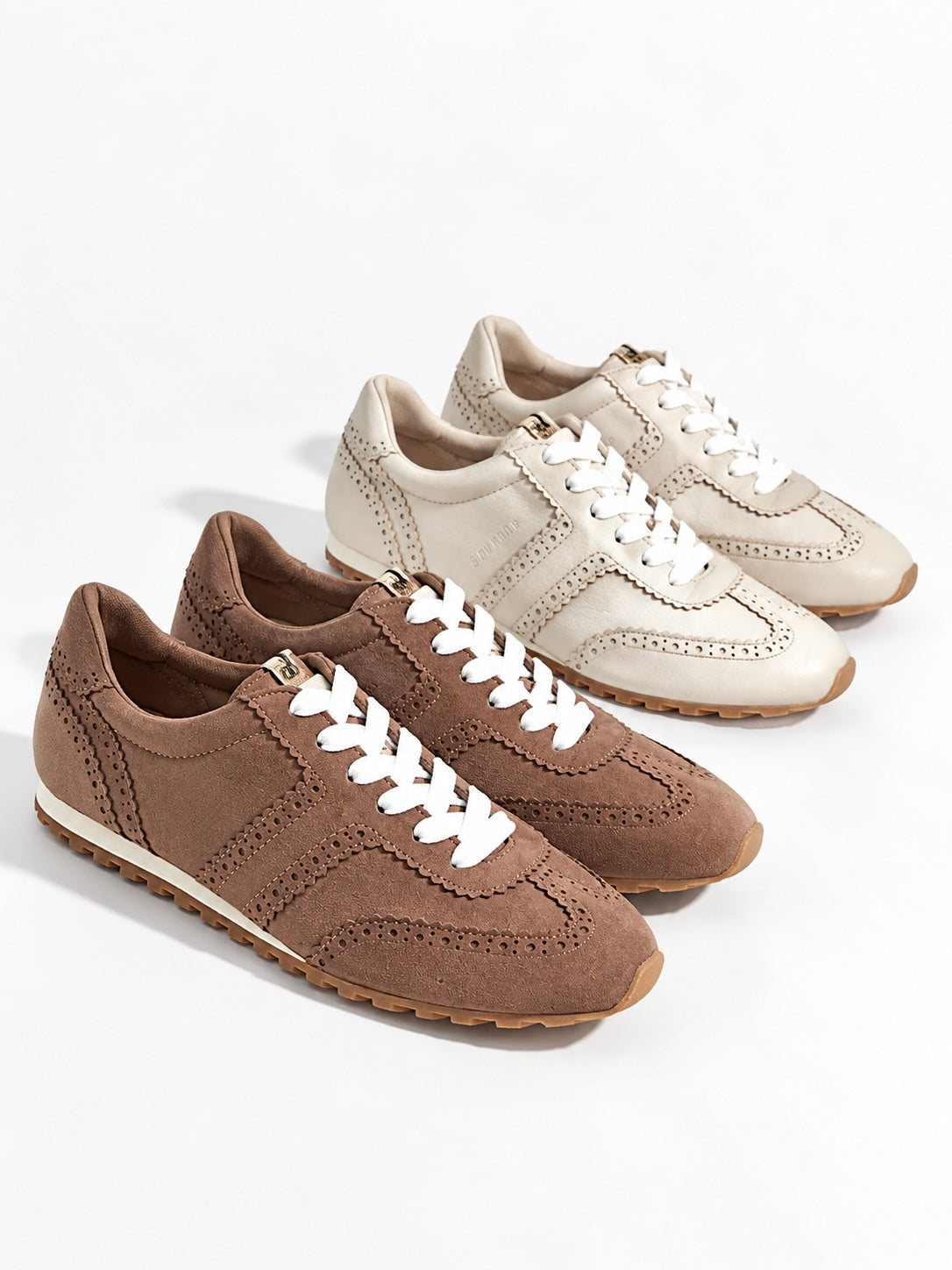 Shu Shop Perforated Vegan Leather Low Top Sneakers