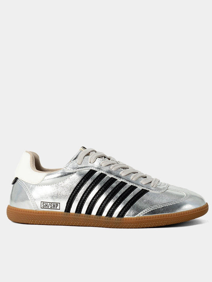 Shu Shop Metallic Retro Striped Low Top Sneakers