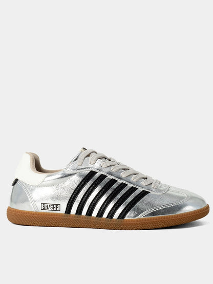 Shu Shop Metallic Retro Striped Low Top Sneakers