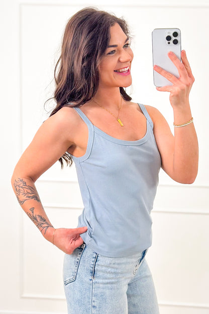 Solid Color Knit Cami Top