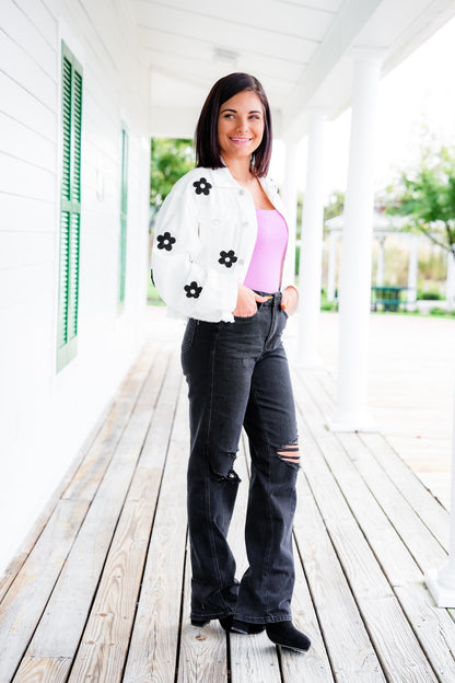Judy Blue Straight Obsessed High Rise Black Rigid Magic 90's Distressed Straight Leg Jeans
