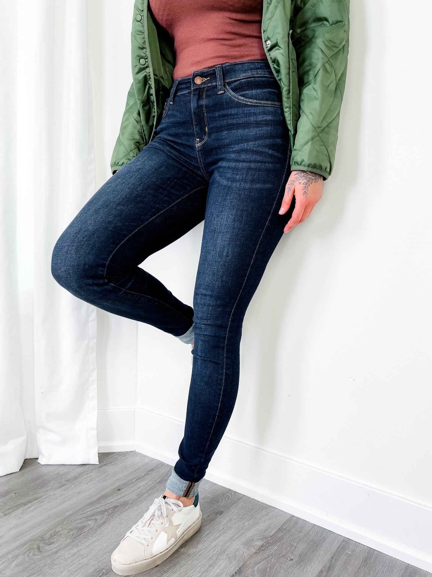 Judy Blue Long Tall Sally Non-Distressed Skinny Jeans (34" INSEAM!)