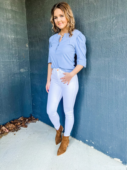 Judy Blue White High Waist Skinny Jeans
