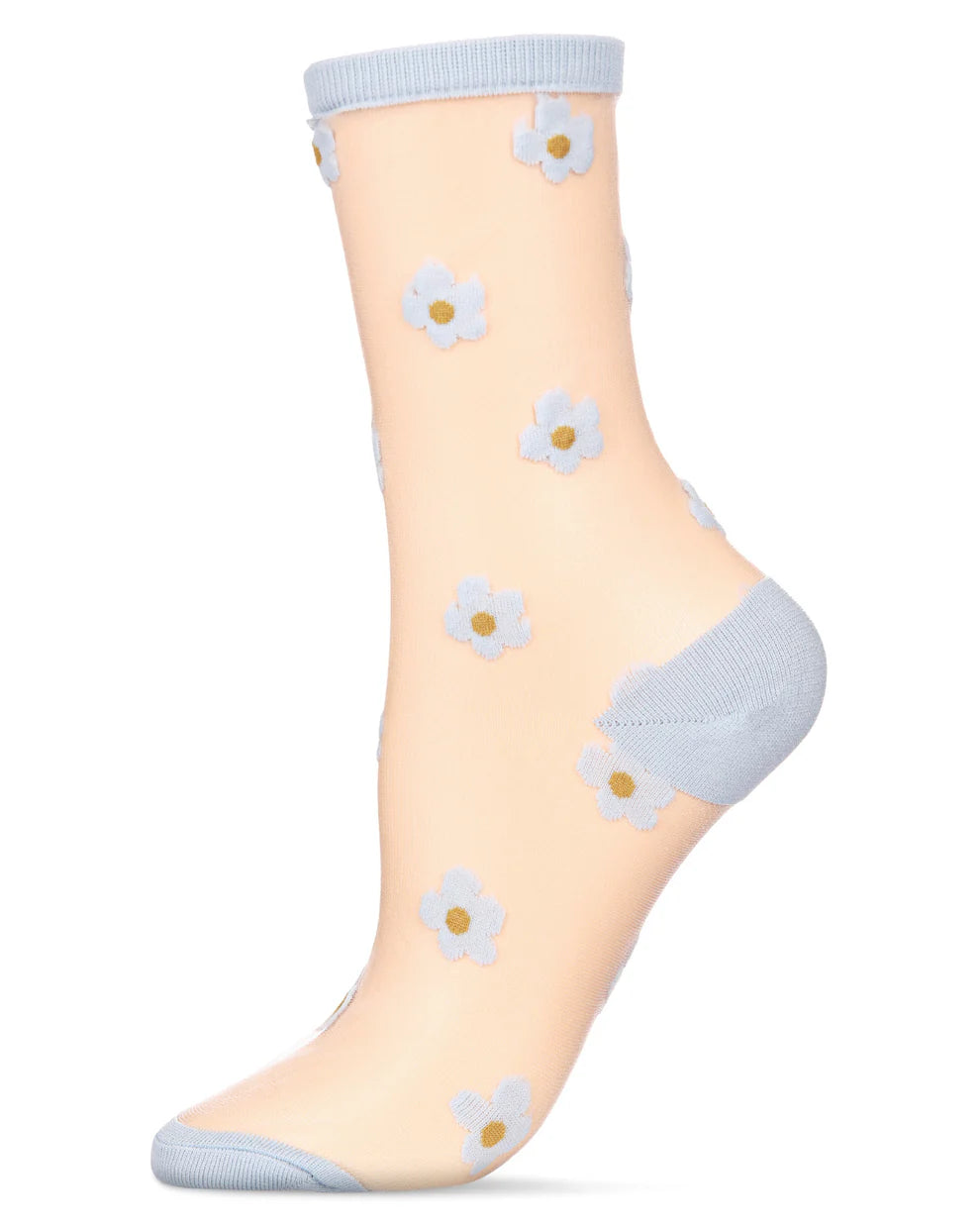 Delightful Daisies Sheer Crew Socks