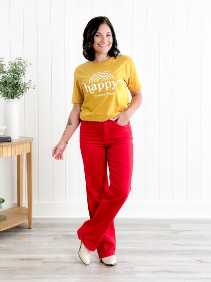 Judy Blue Red Hot High Rise Red 90's Straight Leg Jeans